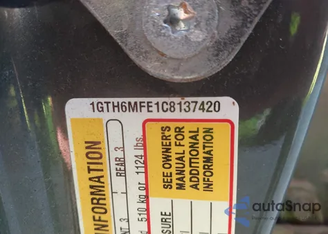 2012 GMC Canyon Sle1 z USA, uszkodzony, nr VIN 1GTH6MFE1C8137420